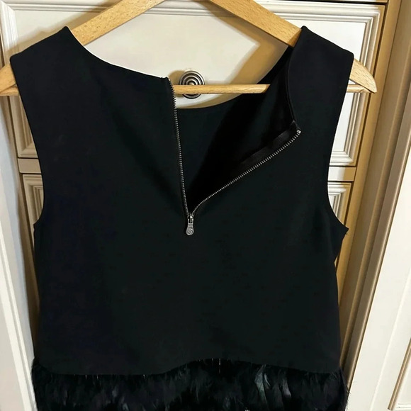 Like New-Nicole‎ Miller Black Feathered & Beaded Top - Size Medium - Picture 4 of 8